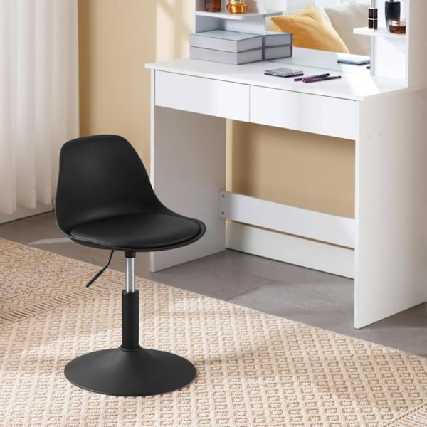 Rootz Barstol - Pallset - Roterande sits - Justerbar höjd - PU-material - Elegant design - 41cm x 61-73cm x 39cm