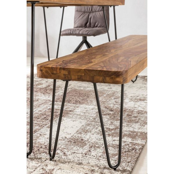 Rootz spisestuebænk - køkkenbænk - massiv træbænk - 160 x 40 x 45 cm - brun