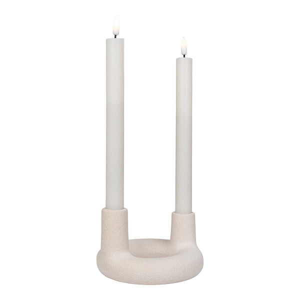 Rootz Ceramic Candle Holder - Rounded Design - Modern Accent - Stylish Home Decor - Ø13x8.5cm