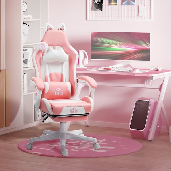 Rootz -pelituoli kissan korvilla - Gamer -tuoli - Lepotuoli - Ultimate Comfort - 65cm x 62 cm x 116-124cm