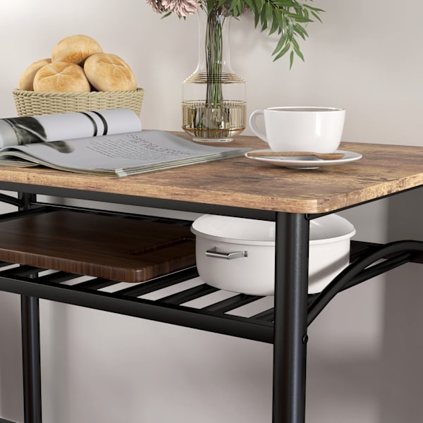 Rootz 4 -delad matsal - Space Saving Möbler - Compact Dining Set - Komfort sittplatser - 100 cm x 60 cm x 74,5 cm bord