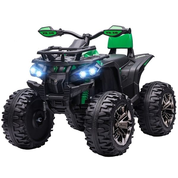 Rootz elektrisk fyrhjuling för barn - ATV för barn - Laddningsbar - 12V-motorer - Hastighet 3-8 km/h - MP3-spelare - Grön - 100 cm x 65 cm x 73 cm