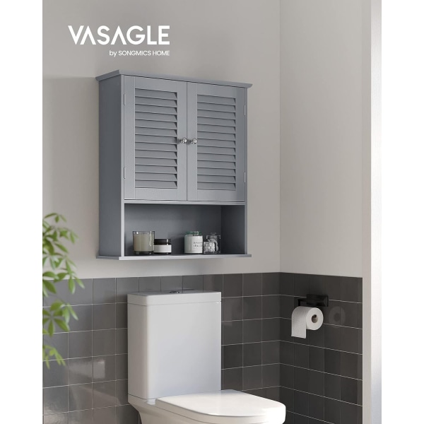 Rootz badrumsskåp - Förvaringsenhet - Organizer - MDF-konstruktion - Mystical Grey - 30cm x 30cm x 82cm - Lätt - Robust - Enkel montering