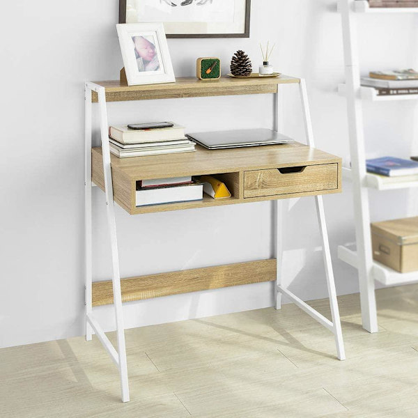 Rootz Home Office Bordskrivebord - Computerbord - Arbejdsstation med opbevaringshylde