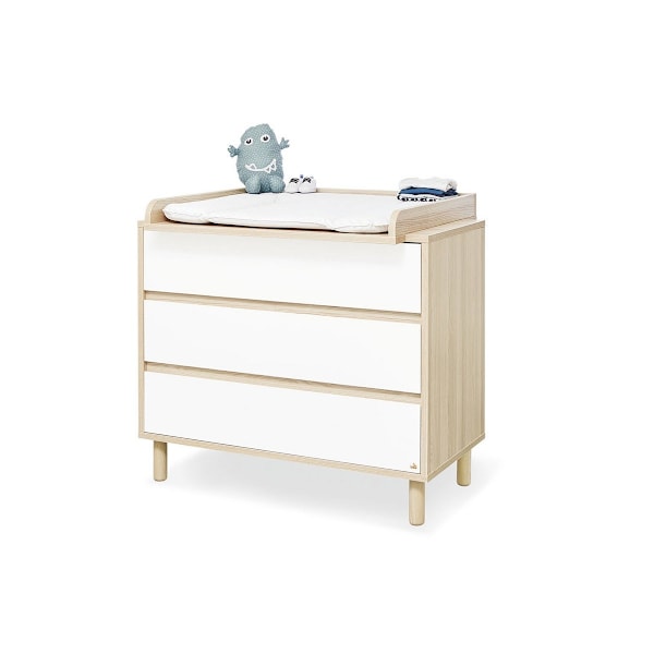 Rootz Nursery 'Flow' 3-delt sæt - Tremmeseng - Omklædningsenhed - Garderobe - Cabriolet design - Tremmeseng 145x75x85cm, Enhed 105x77x98cm, Garderobe