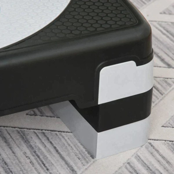 Rootz Aerobic Stepper - 2-trins - Højdejusterbar - Sort + Grå - 80 x 31 x 20 cm