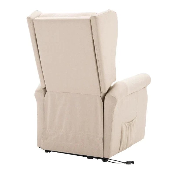 Rootz Stand-up Chair - Fjernbetjeningsstol - Tv Stol - Linned + Træ + Skum - Creme - 72,5 X 94 X 109 Cm