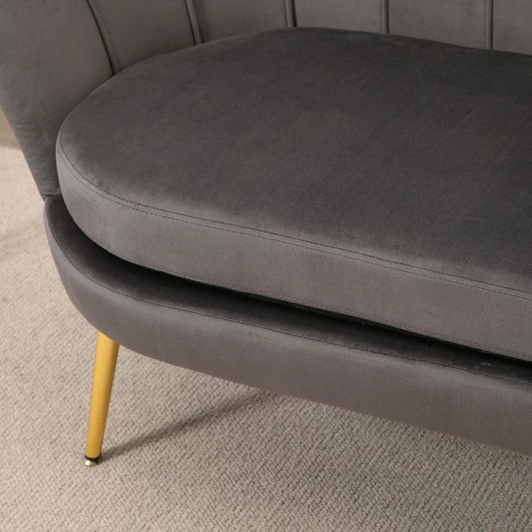 Rootz Sofa - 2 personers stofsofa - Sofasæde - Lounge Sofa - Grå - 133 x 63 x 75 cm