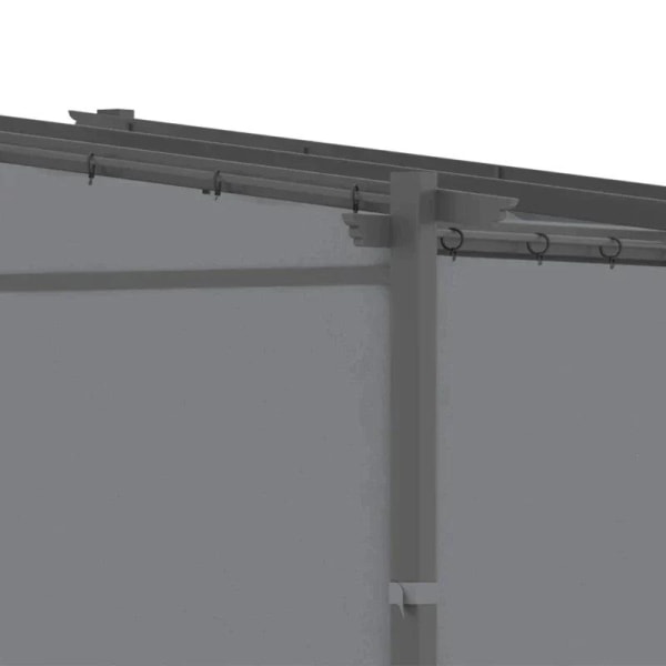 Rootz Pergola - Fästen ingår - Utdragbart tak - Mörkgrå - 2,97 m x 2,95 m x 2,3 m