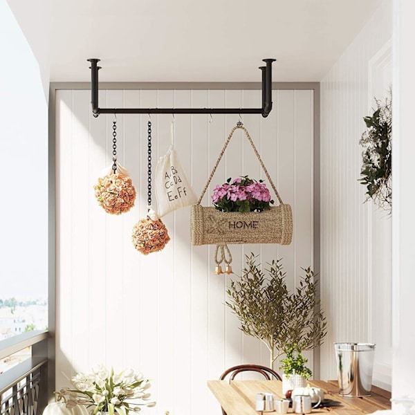 Rootz industrielle tøjstang på væggen - Tøjstativ - Garderobe - Tøjstænger - 110 x 30 x 29,3 CM