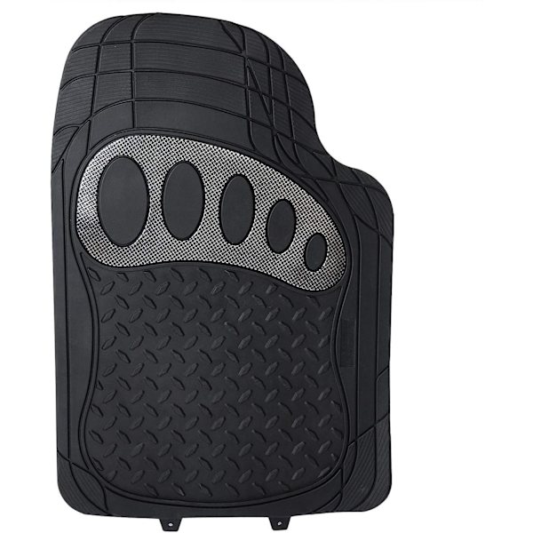 Rootz gummimattor för bilar - Fordonsmattor - Allvädersmattor - Universal Fit - Vattentät - Smutsavvisande - 48,5 cm x 71 cm & 48,5 cm x 44 cm