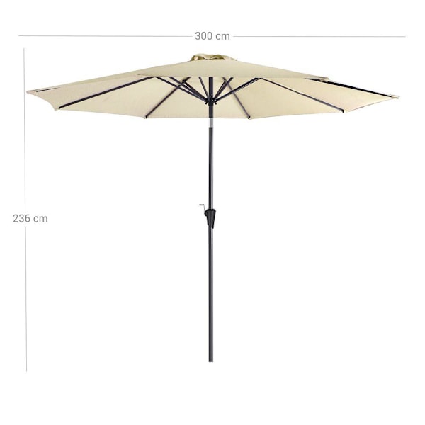 Rootz Parasol - Haveparaply - Terrasseparasol - Strandparasol - Parasol ved poolen - Uv-beskyttelsesparaply - Vandtæt paraply - Paraply af høj kvalite