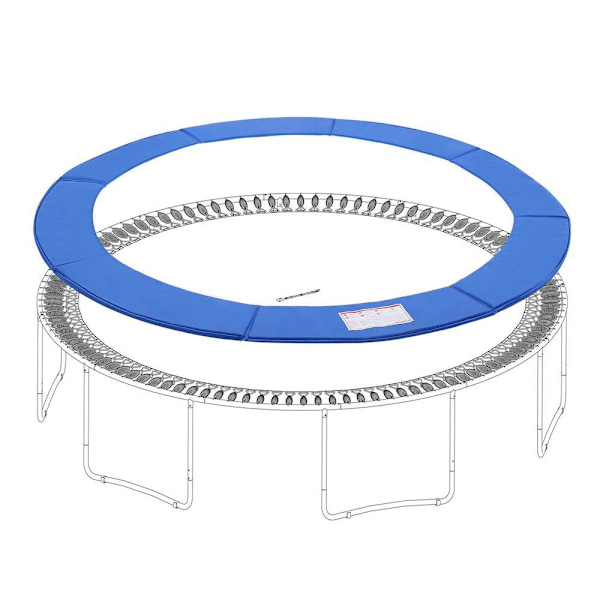 Rootz Trampolinfälgskydd - Kantskydd - Trampolinkantskydd - Trampolinskydd - Trampolinstoppning - Trampolinramskydd - Blå - 244 cm