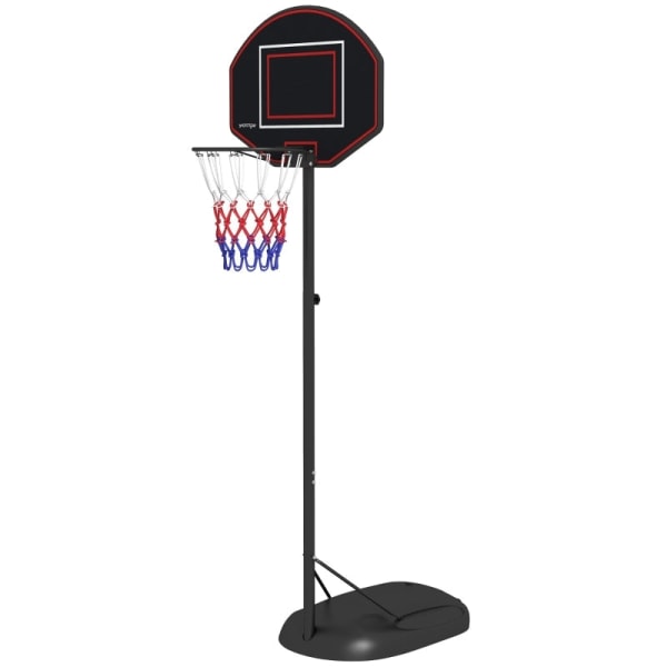 Rootz SPORTNOW basketställ - Justerbar höjdbåge - Kraftig stålram - Mobilt basketsystem - 1,7 m till 2,3 m korghöjd - 83 cm x 2 cm x 60 cm Bakpanel -