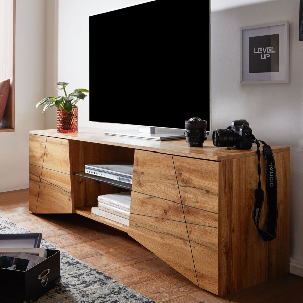 Rootz lowboard træ eg indretning 160x50x40 cm TV kommode med to