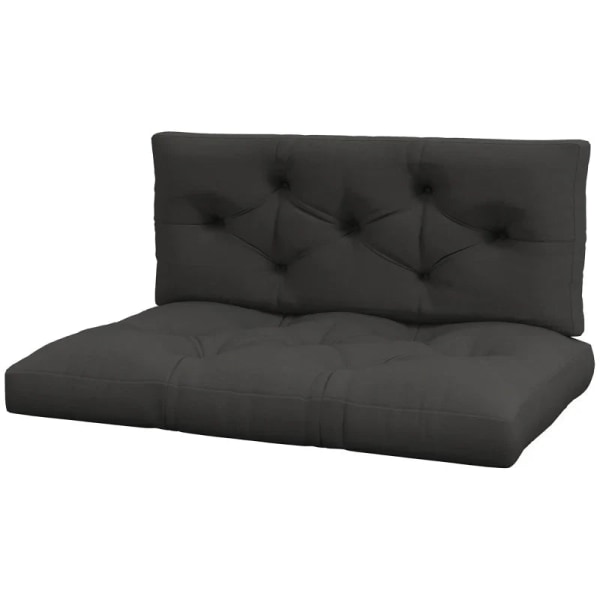 Rootz-istuintyyny - Napin tikkaus - Pehmuste - Polyesteripäällinen - Pehmeä-sileä - Polyesteri - Tummanharmaa - 120 x 80 x 12 cm