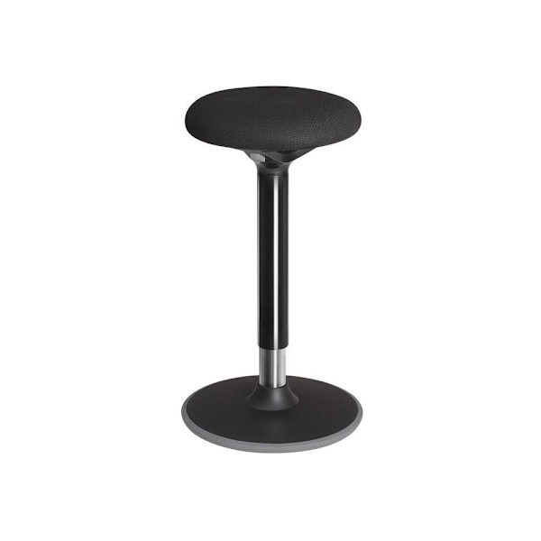 Rootz Pall - Arbetspall - Barpall - Bänkpall - Kökspall - Justerbar pall - Svart - Pall för små utrymmen - Svart - 50-65 cm
