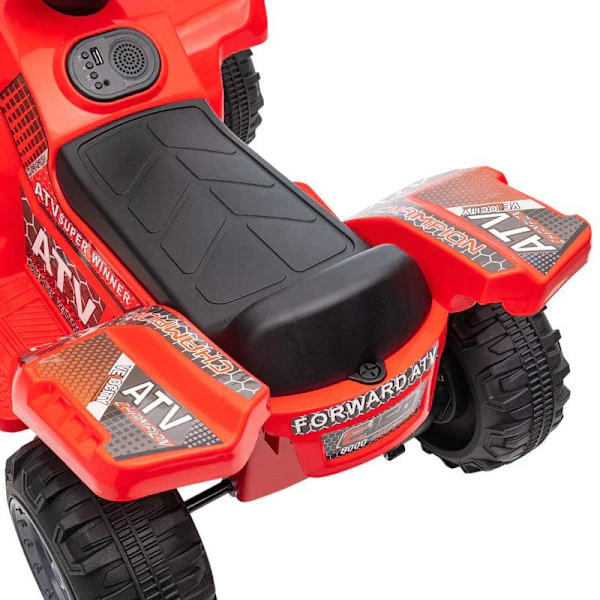 Rootz Elfordon för barn - Mini Elektrisk Quad - Barnmotorcykel - Elektrisk ATV Barnvagn - Elektrisk Quad För 18-36 månader - Röd - 70 x 42 x 45 cm