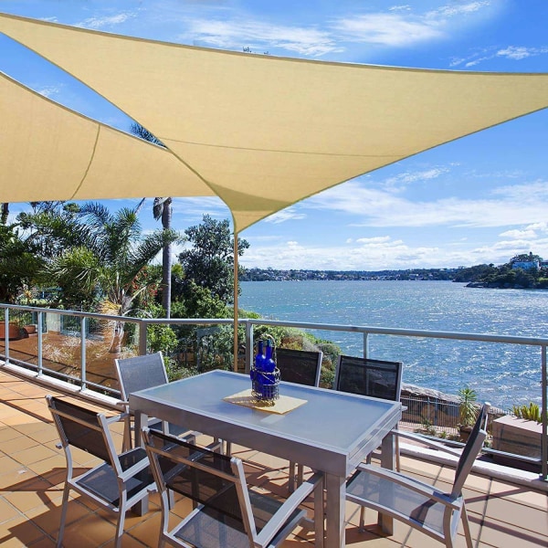 Rootz Premium HDPE Sun Sail - Shade Sail - Privacy Screen - UV-skydd - Rivbeständig - Enkel installation - 4m x 4m
