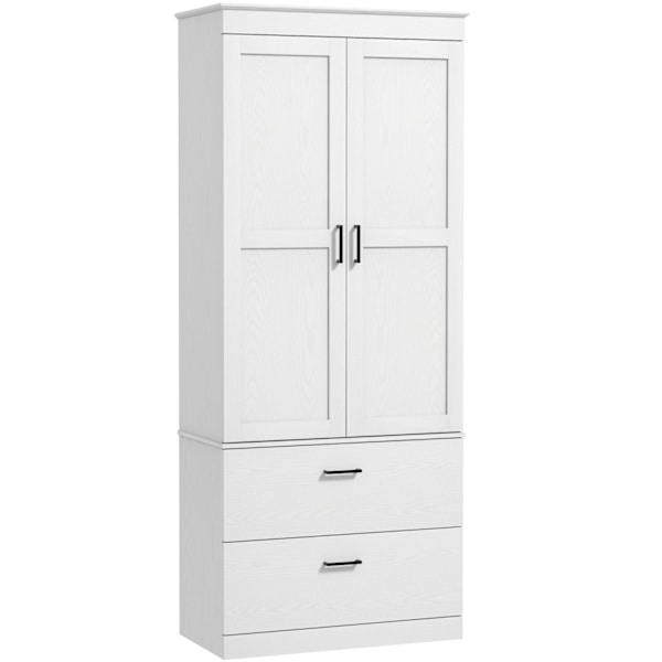 Rootz Fritstående køkkenskab - Pantry Storage - Stue Cabinet - Justerbare hylder - 75W x 39d x 178H cm