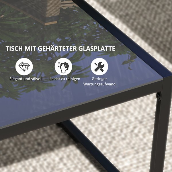 Rootz 4 stykker Rattan Garden Set - Balkon Møbler - Vejrbestandigt Sofa Set - Komfortpuder - 116 cm x 71 cm x 78 cm