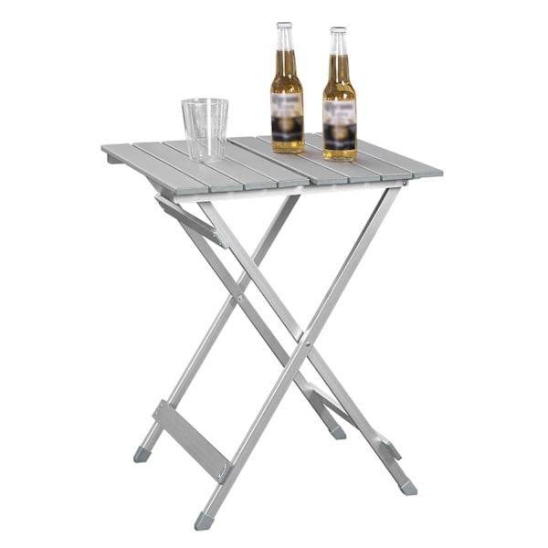 Rootz Hopfällbart bord - Hopfällbart skrivbord - Bärbart stativ - Campingbänk - Utomhusyta - Kompakt bänkskiva - Utility Board - Silver - 50,5x47x59,5