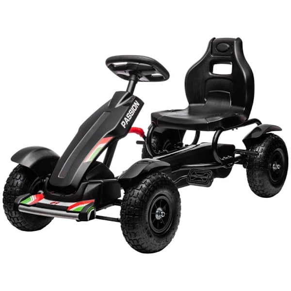 Rootz børnegokart - Justerbart sæde - Håndbremse - Gokart og pedalkøretøjer - Plastik - Metal - Sort - 121 x 58 x 61 cm