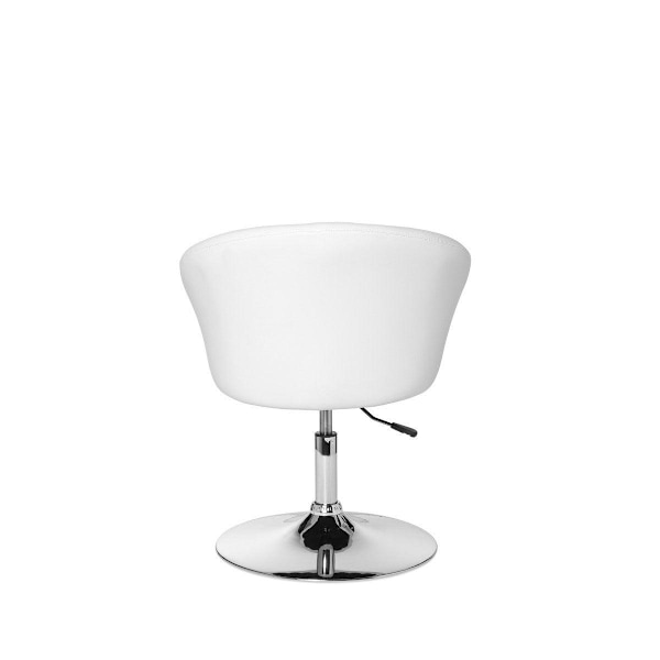 Rootz design relaxfåtölj loungefåtölj syntetisk läder cocktailfåtölj vit - Vridfåtölj - Matsalsstol 120 kg - Klubbfåtölj läderlook - Snurrstol Modern