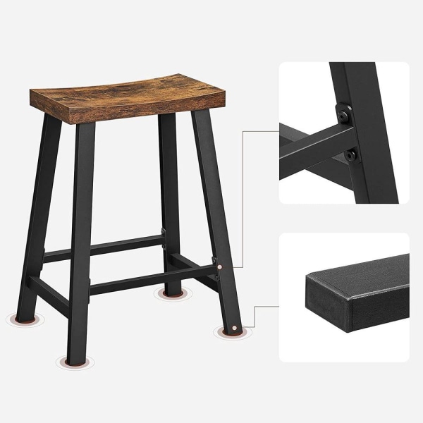 Rootz Barstole - Bordskamler - Køkkenstole - Med buet sæde - Bar