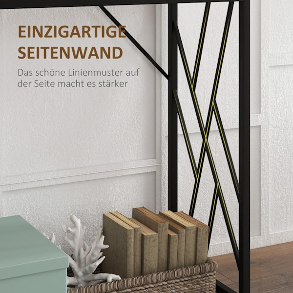 Rootz Console Table - Hallway Table - Industrial Design - Robust Metal Frame - 120 cm x 35 cm x 75 cm