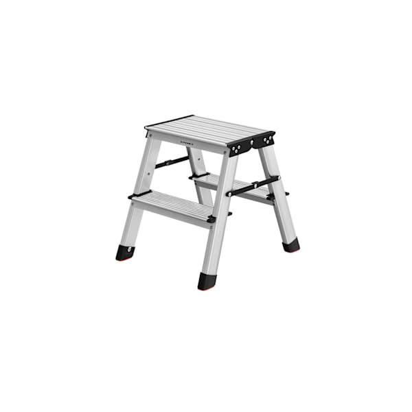 Rootz hopfällbar stegstege - Bärbar pall - Lättviktstrappa - Aluminiumplast - 45 cm x 35,5 cm x 38 cm - 19 cm vikt - 1,8 kg - 150 kg Kapacitet