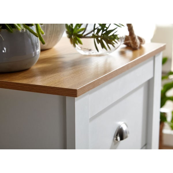 Rootz skänk med 5 lådor 53x114x39 cm byrå vit - ek modern - Design skänk hög smal - byrå vardagsrum