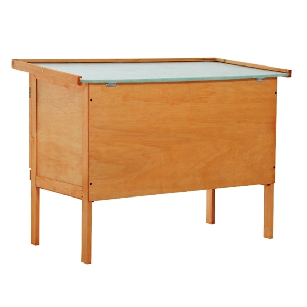 Rootz PawHut Small Animal Hutch - Kaninskydd - Djurhägn - Hållbar och väderbeständig - Lätt att rengöra - Säker och säker - 90 cm x 45 cm x 65 cm - Gr