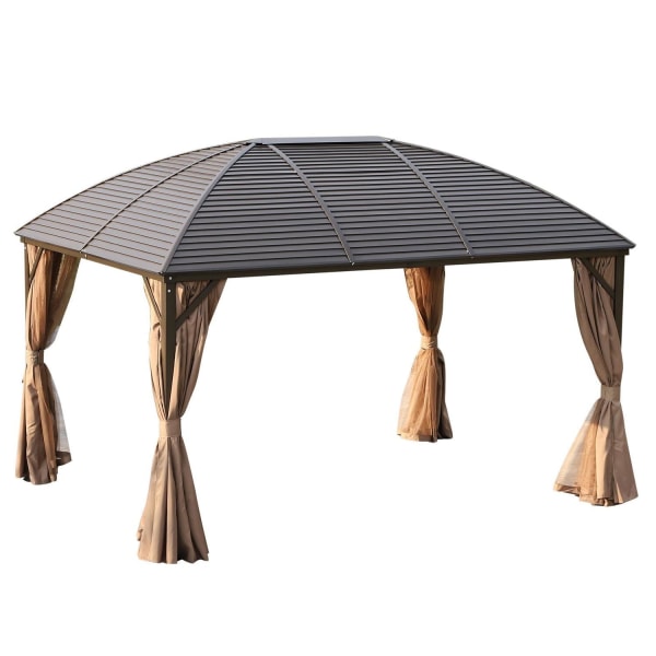 Rootz Garden Pavilion -juhlateltta - Brons, Bruin - Alumiini, Staal, Polyesteri - 156,69 cm x 117,32 cm x 110,24 cm