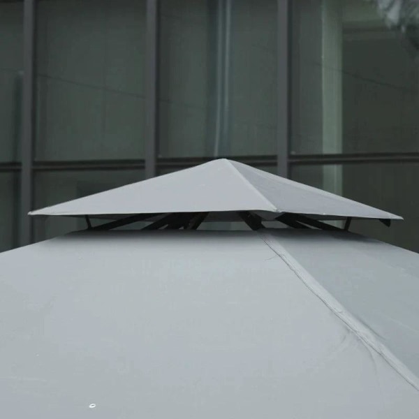 Rootz Metal Gazebo - Havepavillon - Bryllupsfestpavillon - 295 cm x 295 cm x 270 cm