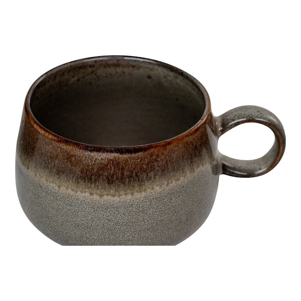 Rootz Selma MUG -sarja - Keraamiset mukit - Harmaa/ruskea - tyylikäs juomaohjelma - Ø10cm x 7,5cm - Sarja 4