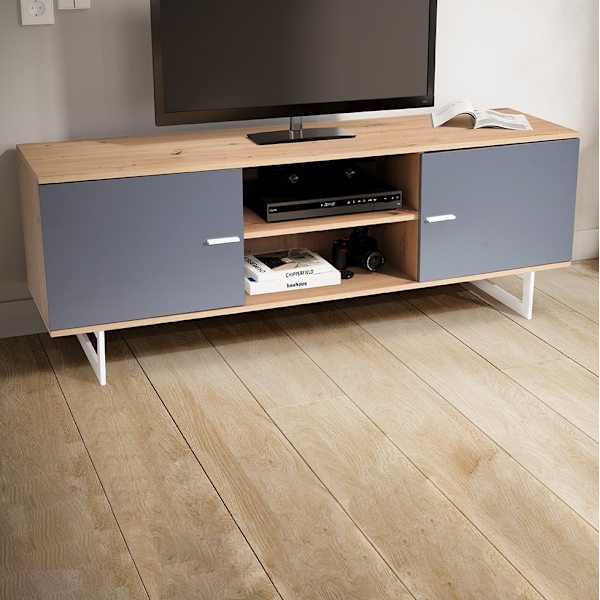 Rootz Lowboard 150 cm TV-kaappi - Viihdeyksikkö - Mediakonsoli - Moderni muotoilu - Tilava säilytystila - Kestävä rakenne - 150 cm x 40 cm x 55 cm