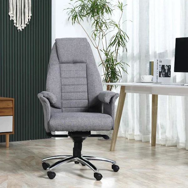 Rootz kontorsstol - Ergonomisk snurrstol - Justerbar i höjdled - Ljusgrå - 68 x 72 x 120-126 cm