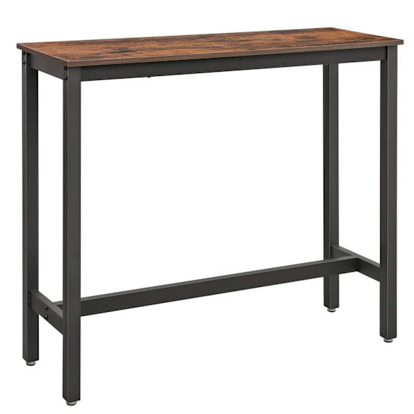 Rootz Skrivbord - Barbord - Robust metallstomme - Industriell design - vintage brun - svart (120 x 40 x 100 cm)