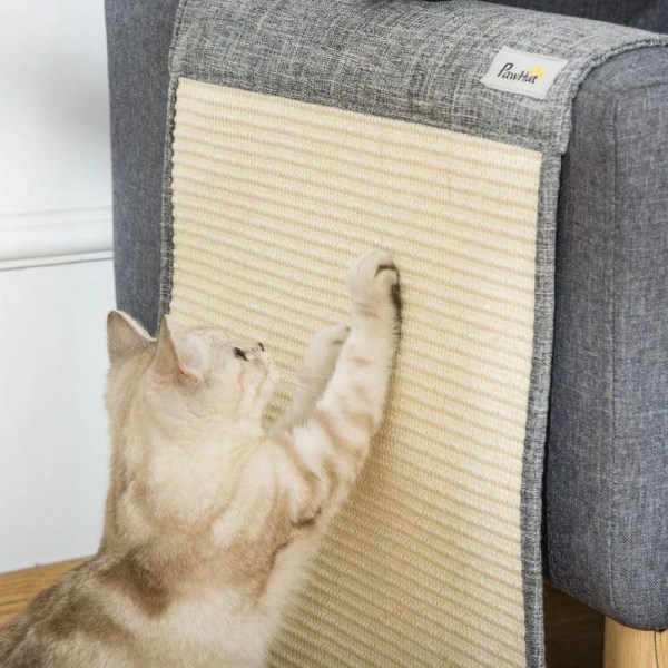 Rootz Scratch Mat - Repskydd Soffa Sisal Scratch Matta For Cat - Fåtölj Soffa - Cat Scratch Matt - Grå - 130 x 45 x 0,3 cm