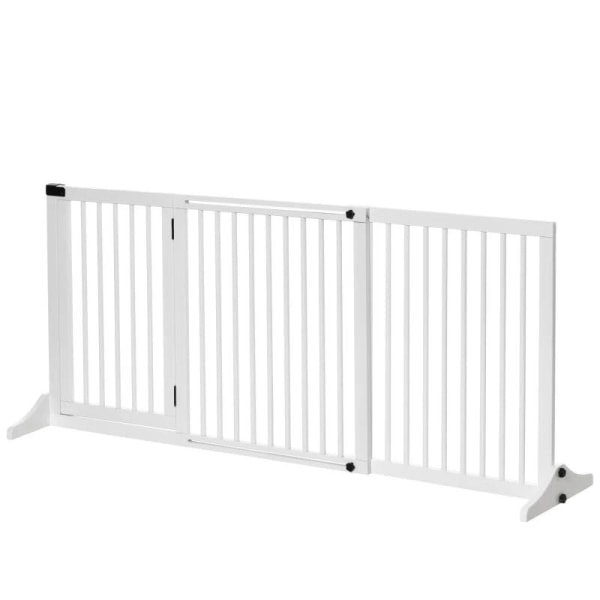 Rootz Pet Gate - Koiraportti - Koiran este - Turvaportti - Valkoinen - 113-166 x 36 x 71 cm