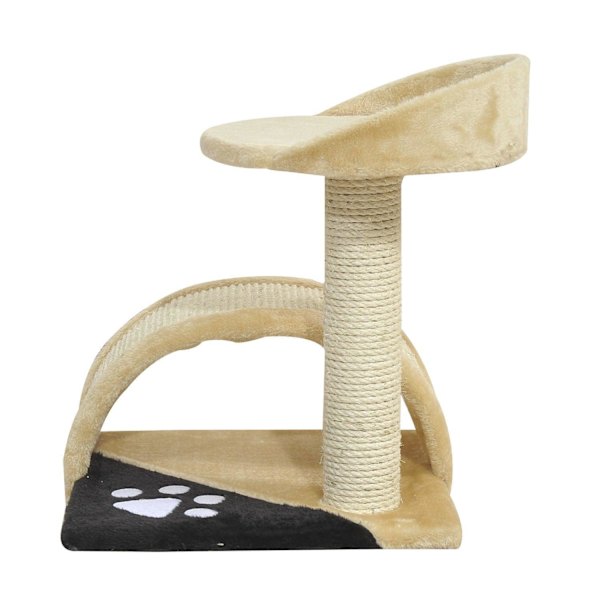 Rootz Cat Tree Sisal Pillars - Beige - Spånplade, Plys, Sisal - 14,17 cm x 14,17 cm x 17,32 cm