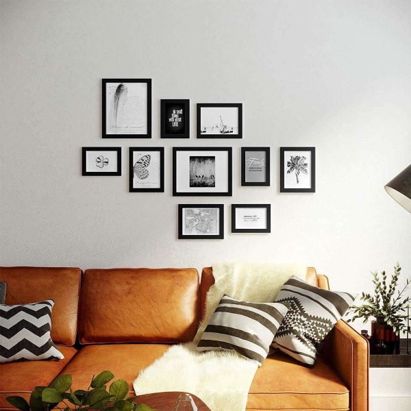 Rootz fotoram Set med 10 fotoramar - 2 x 20x25 tum, 4x (13x18), 4 x (10x15) - Tavelramar