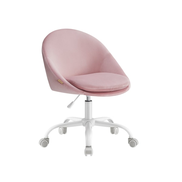 Rootz drejestol - Pastel Pink Velvet Chair - Rullestol - Stålste