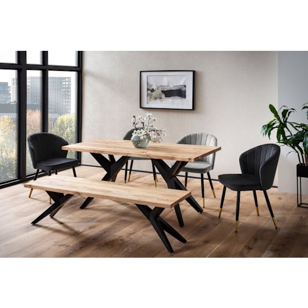 Rootz Massive Dining Table - Loft Style - Rectangular Table - Acacia Wood - Handcrafted & Unique - 200 cm x 100 cm x 76 cm