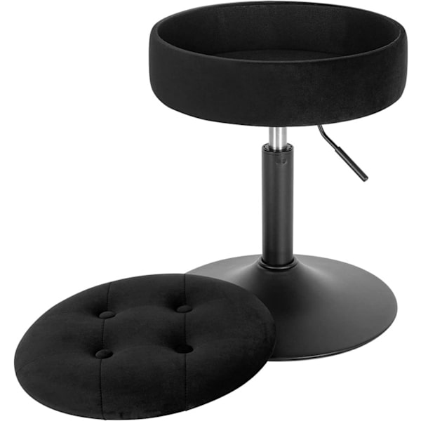 Rootz justerbar sammetsbarstol - Bänkstol - Kökspall - Slitstark, mångsidig, förvaring - Sittdiameter 39,5 cm, Ht 49,5-65 cm, Basdiameter 38,5 cm