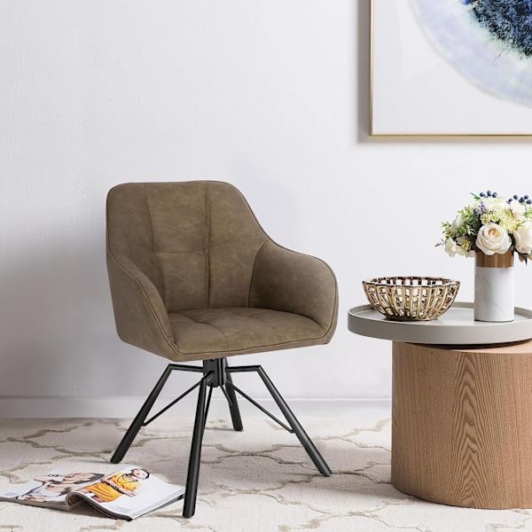 Rootz Swivel Dining Chair - Roterande Stol - Kontorsstol - Ergonomisk design - Bekväma sittplatser - Hållbar konstruktion - 58,5 cm x 82,5 cm x 54,5 c