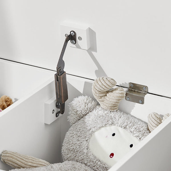 Rootz Toy Chest - Toy Box - Förvaringslåda för barn - Stabil MDF-konstruktion - Barnvänlig höjd - Stora fack - 62cm x 44cm x 40cm