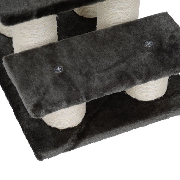 Rootz Hundetrappe 3 trin - Grå - Spånplade, Stof - 17,72 cm x 13,78 cm x 13,39 cm