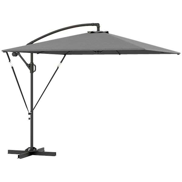 Rootz Ø260 cm parasol - paraply - Solskygge - UV -beskyttelse - 295 cm x 250 cm x 235 cm